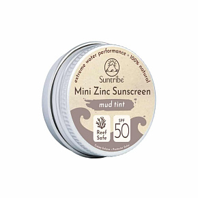 Suntribe Organic Mineral Face & Sport Mini Zinc Sunscreen SPF 50 Cocoa Tint 15 g