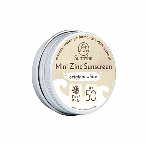 Suntribe Organic Mineral Face & Sport Mini Zinc Sunscreen SPF 50 Original White 15 g