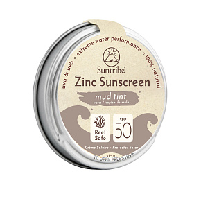 Suntribe Organic Mineral Face & Sport Zinc Sunscreen SPF 50 Cocoa Tint 45 g